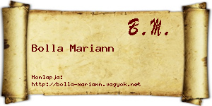 Bolla Mariann névjegykártya