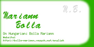 mariann bolla business card